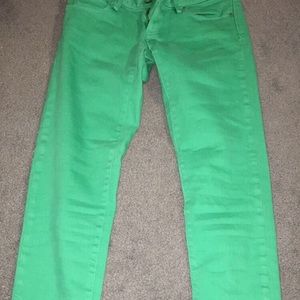 Teal skinny jeans